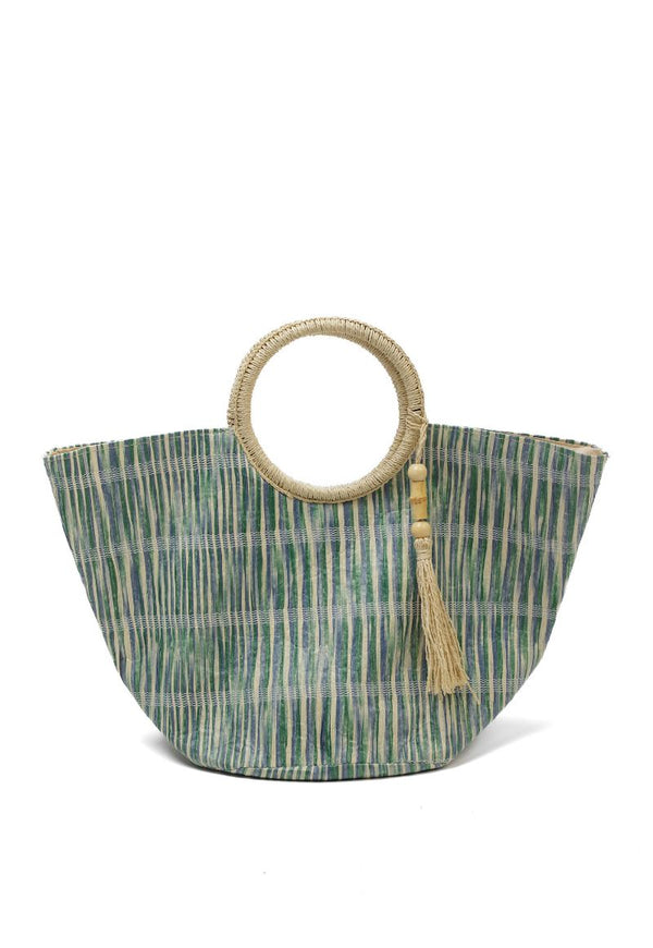 Cartera Rafia Palm Green