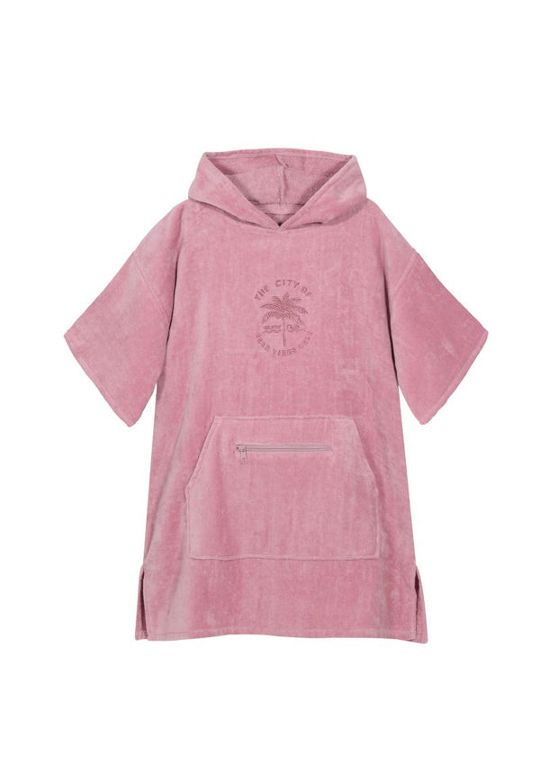 Poncho Toalla Hoodie Pink