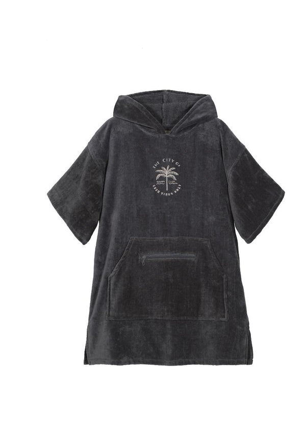 Poncho Toalla Hoodie Grey